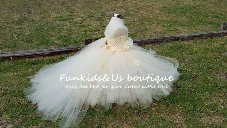 Beautiful Ivory Princess Tutu gown with Rhinestone etc Photo Shoots Perfect for Weddings