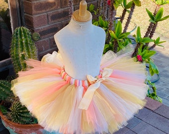 Pastel Jungle tutu - Jungle Tutu  - 1st Birthday Tutu- Newborn Tutu, Photo Prop, Tutus for Children