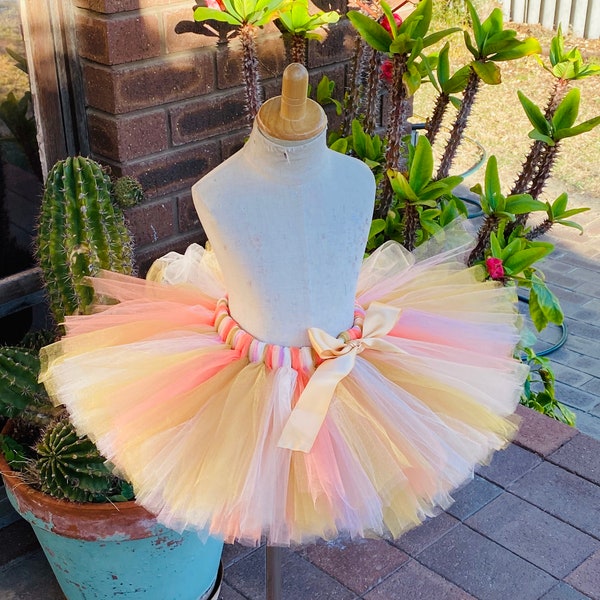 Pastel Jungle tutu - Jungle Tutu  - 1st Birthday Tutu- Newborn Tutu, Photo Prop, Tutus for Children