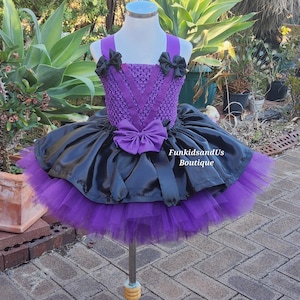Girls  Purple dress wiggle - inspired Costume -Girls Purple Performer outfit –Dress-Up Tutu Wiggle inspired  Style -Birthday or Stage Outfit