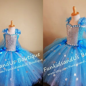 Princess Tutu - Winter Girl Princess Dress - Snow Dress  Glittery Sparkle Dress