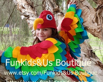 Paradise Parrot  Tutu Dress Costume - macaw costume, Paradise parrot tutu complete set  , bird costume, bird tutu