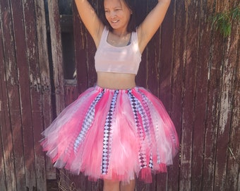 Shade of Pink tutu skirt -  Custom Teen, Ladies, Woman, Adult Tutu- Adult Rave Skirt- Adult Birthday Tutu - Pink Car racing theme costume