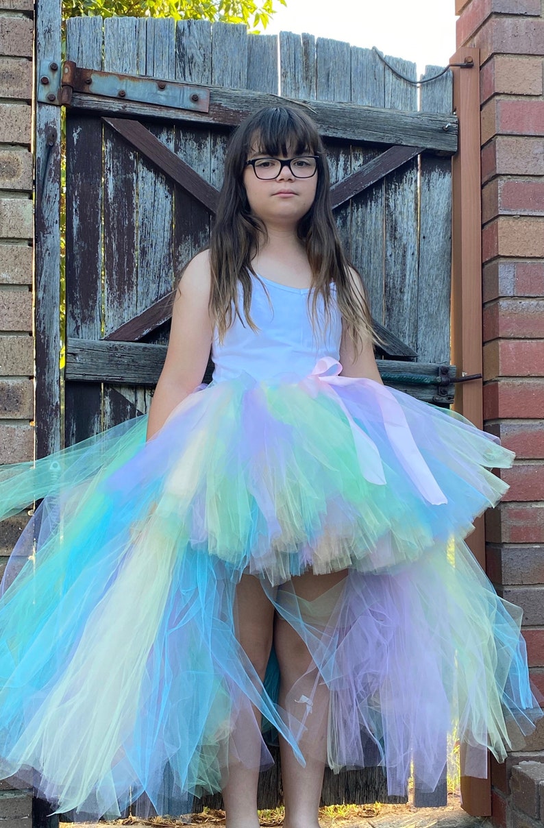 photography High Low Tutu skirt-Pastel Skirt flower girl outfit Pastel High low tutu for Infants