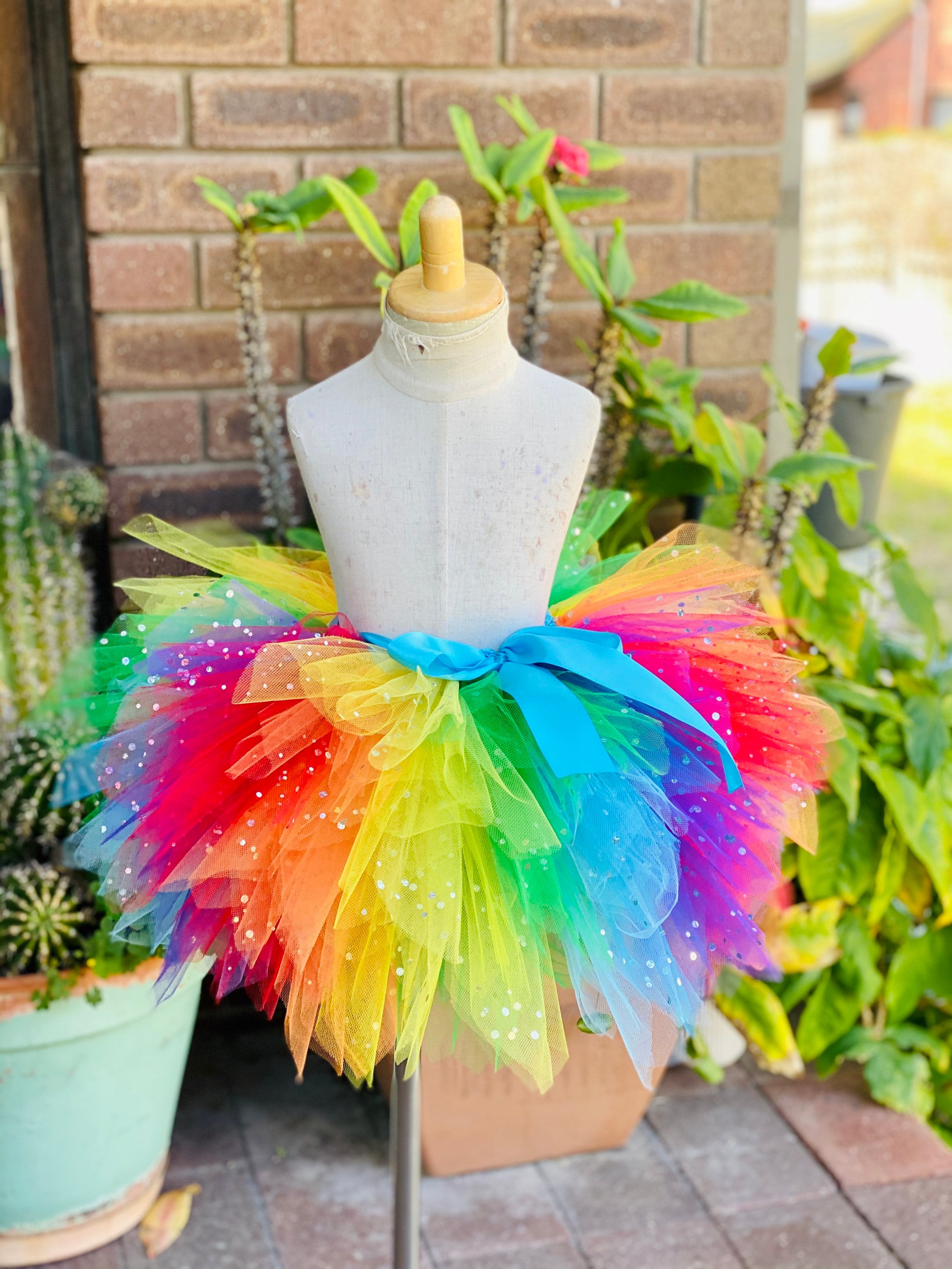 Glitter rainbow skirt hotsell