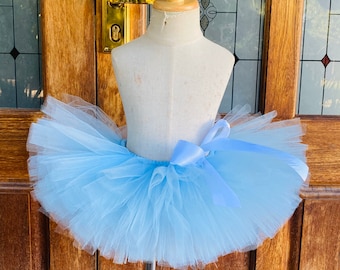 Baby blue Baby Tutu Skirt- Baby blue Baby Wedding Tutu - smash cake photo prop, birthday party- winter land tutu Skirt