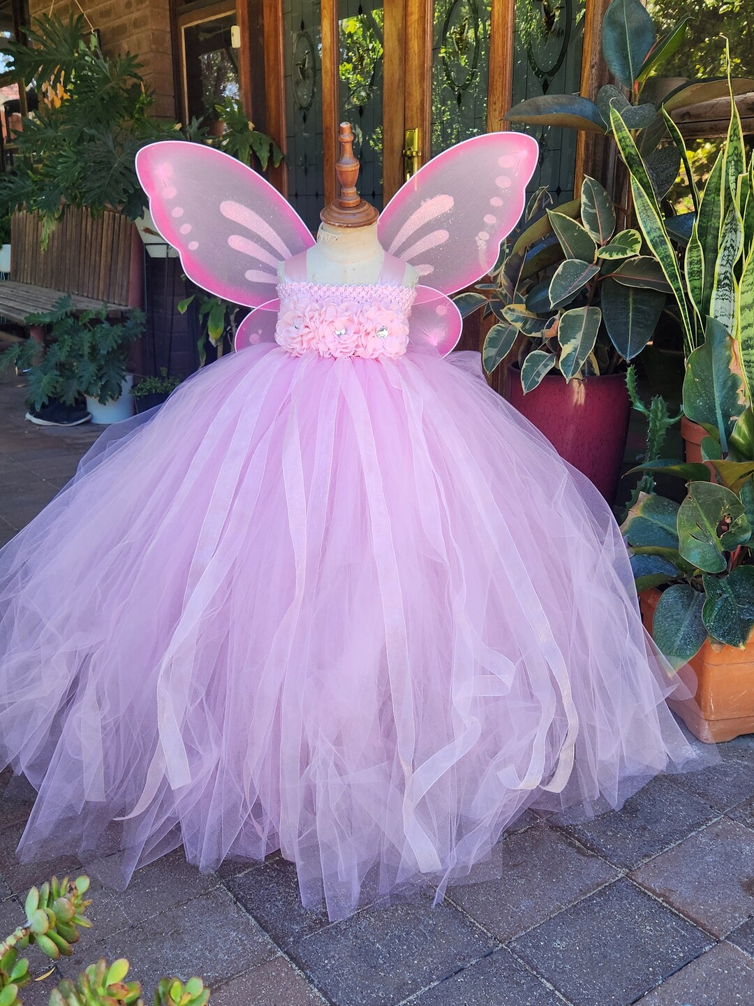 pink fairy dress with wings Hot Pink Butterfly Wings