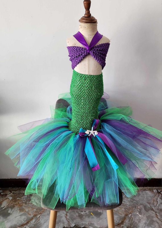 green and purple mermaid dress Mermaid sequin dress emerald – MyBabyByMerry main image 0