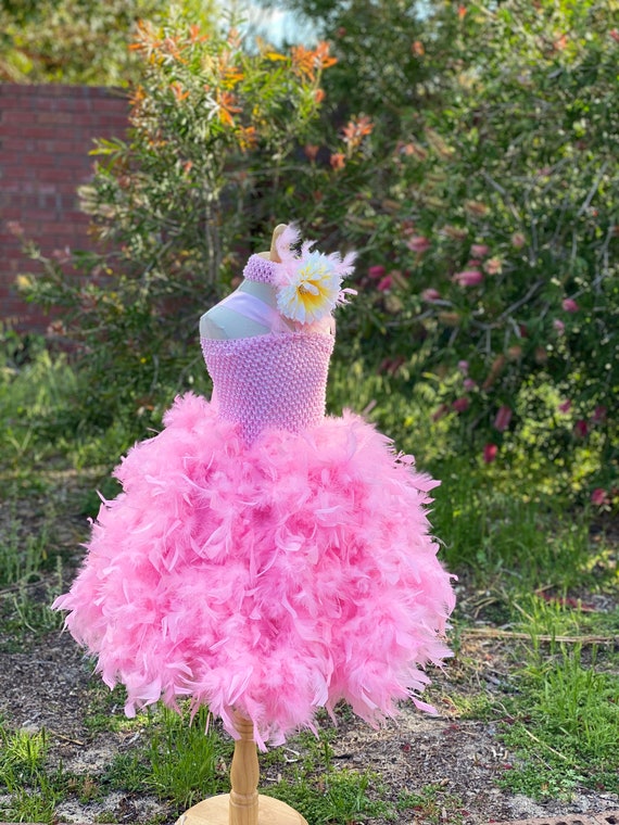 Pink feather Dress - Fancy tutu