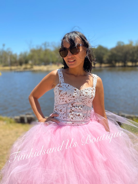 Tutú rosa para adultos, tutú para adultos de dama de honor, falda de tutú  rosa de longitud de cóctel, sesión de fotos de despedida de soltera para  bodas -  México