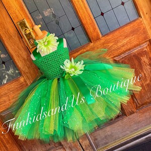 glitter tinkerbell dress Tinkerbell Green Sage Glitter Dress for Cat Dog Rabbit. Fairy Wings Glitter  Dress. Fairytale Theme Birthday Dress Costume
