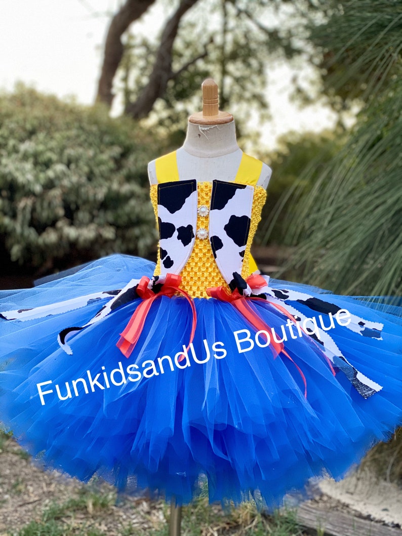 cow girl inspired tutu Cow girl Tutu Dress toy story dress inspired girl costume