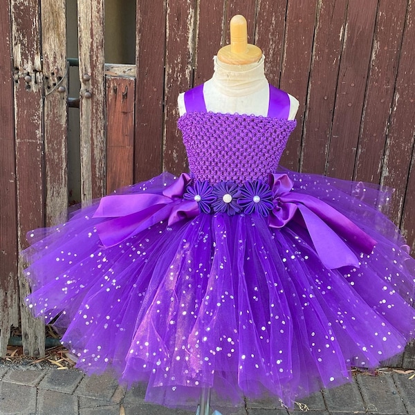 Purple Shimmer Layered Tutu Dress main image 1