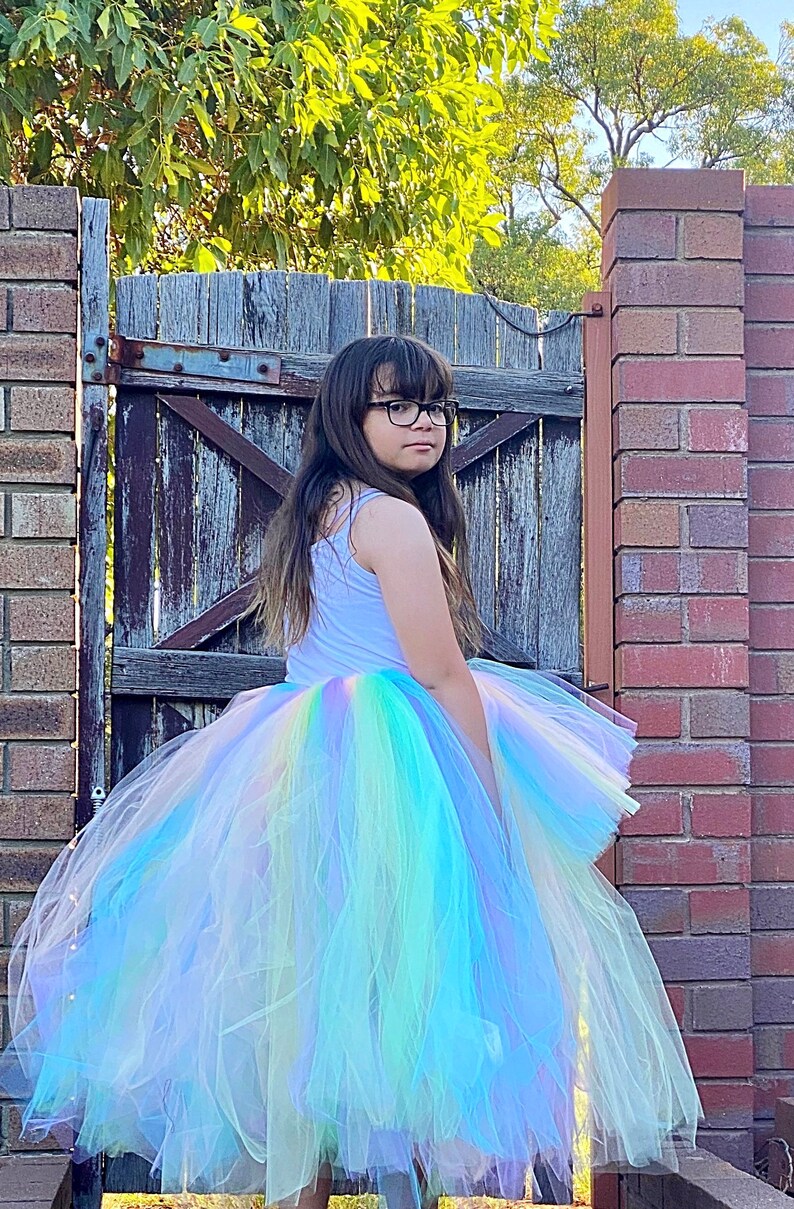 photography High Low Tutu skirt-Pastel Skirt flower girl outfit Pastel High low tutu for Infants