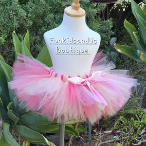 Blush Pink Tulle Tutu Skirt – Baby Girl First Birthday Outfit, Cake Smash Prop
