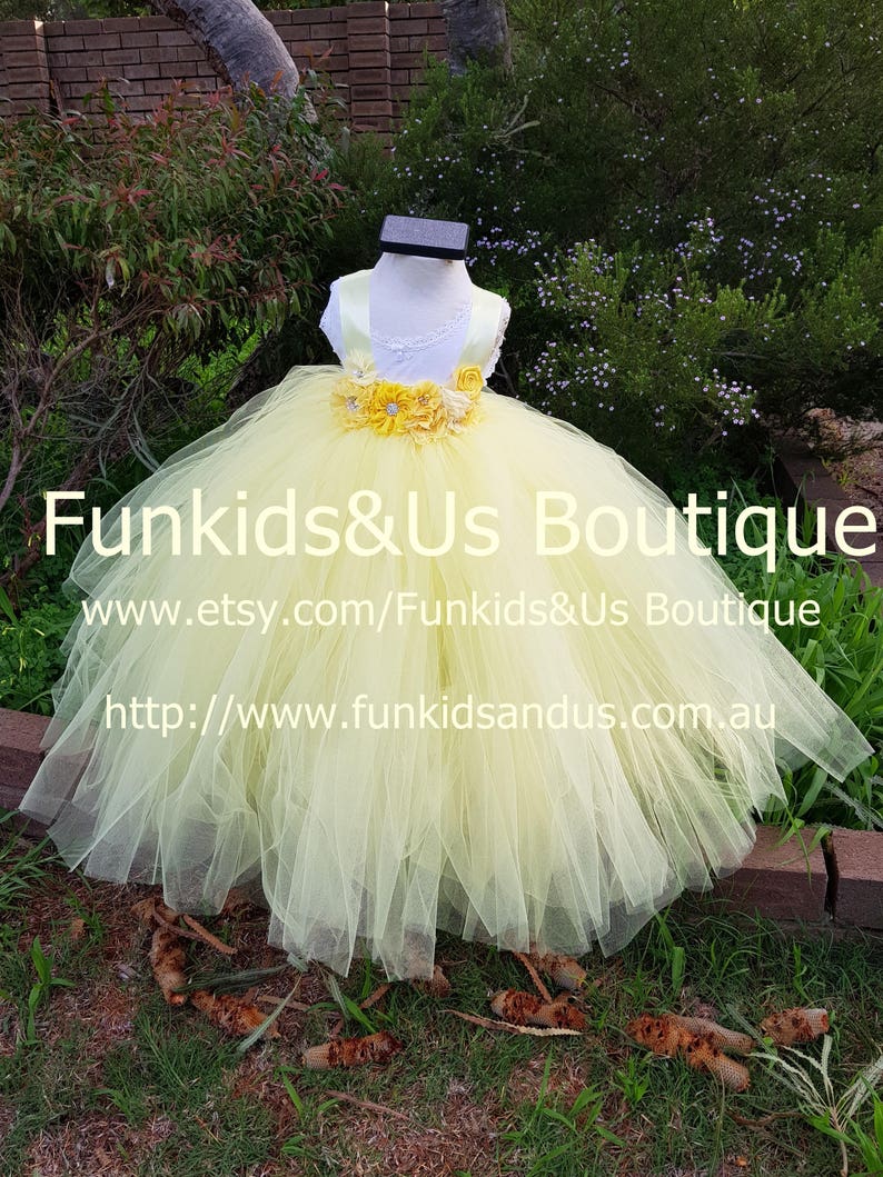 lemon flower girl dresses