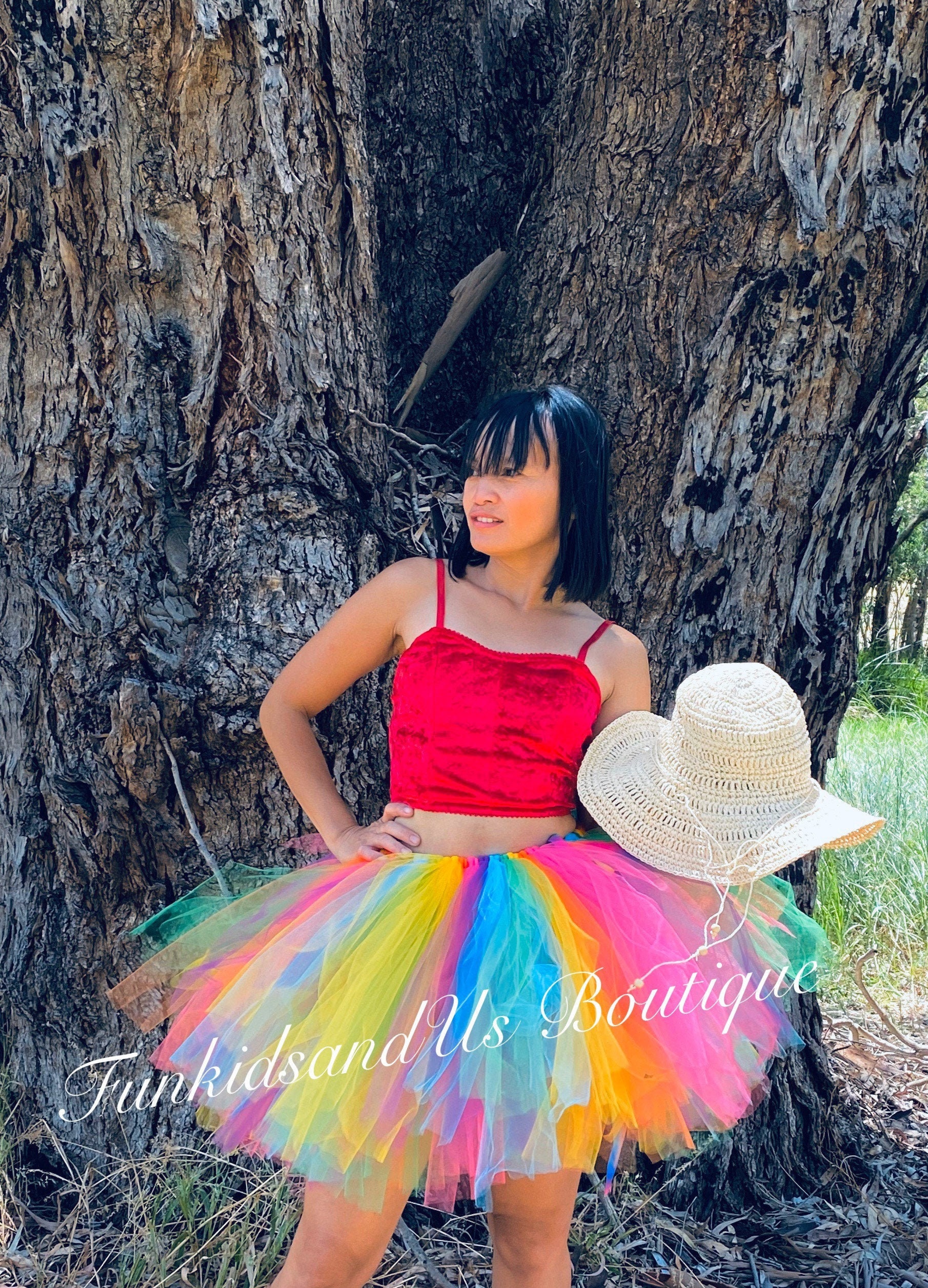 Gonna Arcobaleno Gonna In Tulle Arcobaleno Per Bambine Con - Main Image