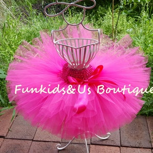 Baby Hot Pink Tutu Skirt,wedding tutus, Newborn Tutu skirt, toddler, girl Hot pink Tutu image 2