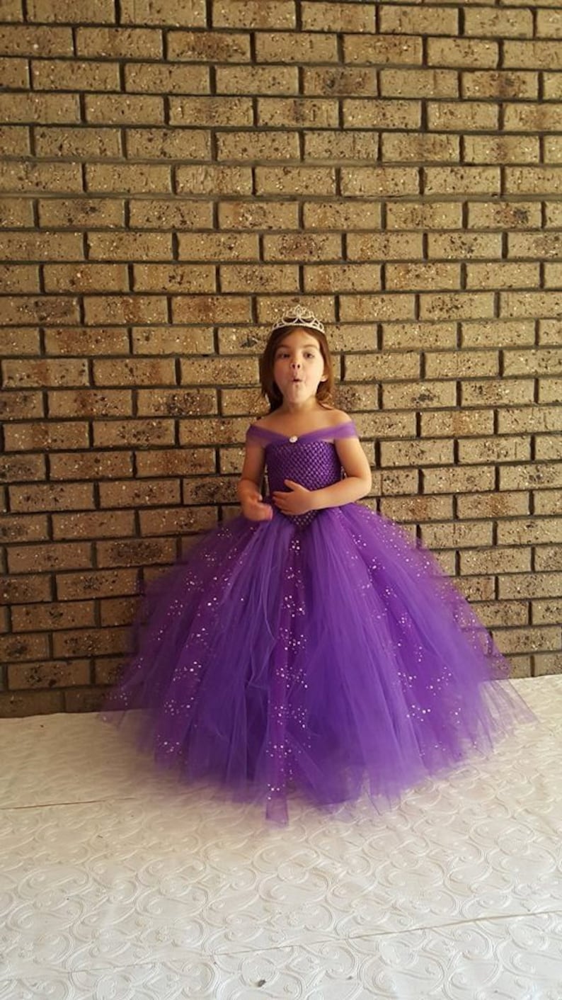 Purple Gown Tutu Dress princess Dress Stunning Princess Etsy