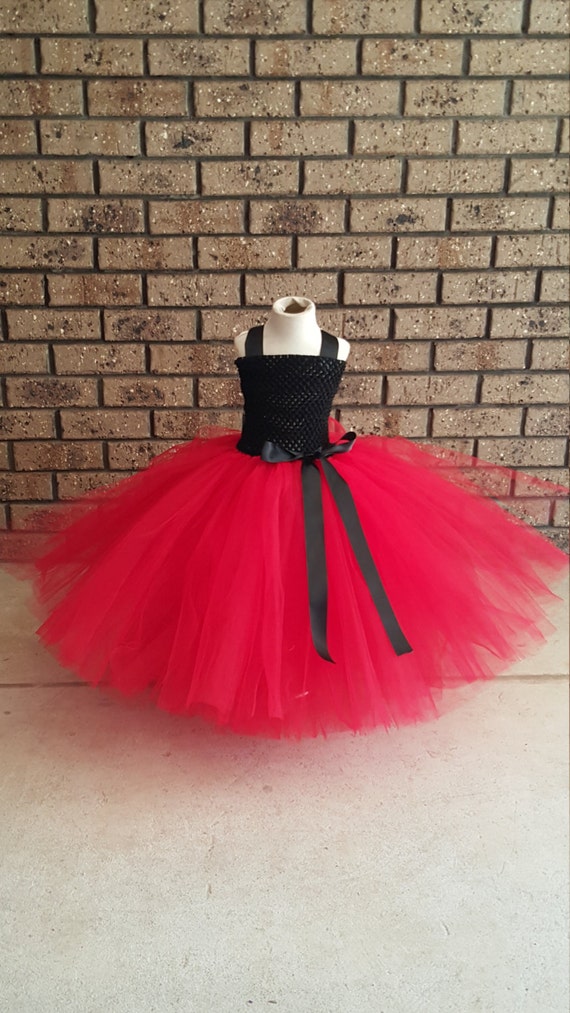 red and black tutu dress