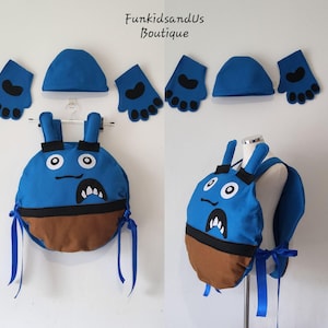 Blue monsters character inspired costume - Blue monsters Kids outfit - Squishy Monster Cosplay for Toddlers- Blue monster Book week costume