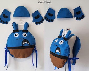 Blue monsters character inspired costume - Blue monsters Kids outfit - Squishy Monster Cosplay for Toddlers- Blue monster Book week costume