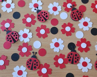 Lady bug decor  -bug party Decor - Lady bug confetti birthday - birthday confetti- bug birthday