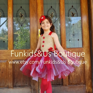 Robe pain d&#39;épice chocolat - Robe tutu pain - Tenue robe de Noël - Pain de Noël chocolat