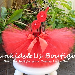 Red Baby Tutu Set Newborn Tutu and Headband Red Girl Tutu Valentine Girl's Tutu image 4