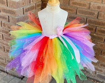 Glitter hot sale rainbow skirt