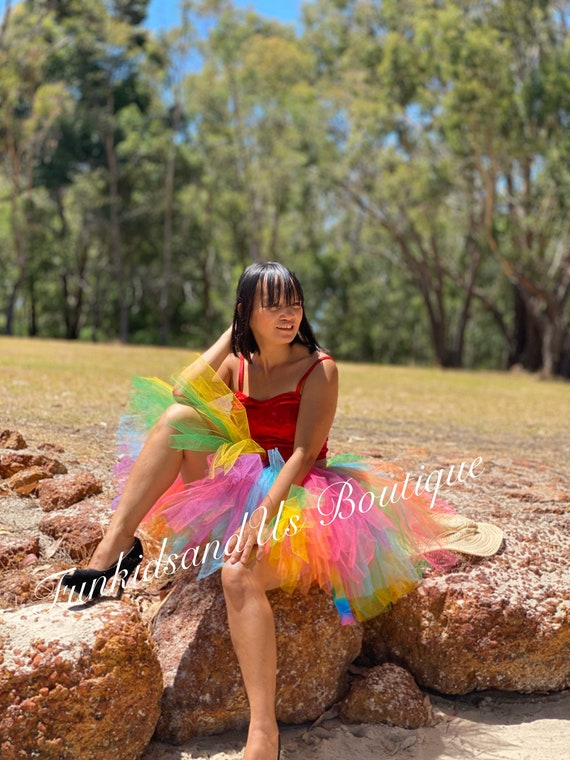 Adult Rainbow Tutu Skirt Custom Teen Adult - Etsy Finland