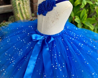 Royal blue glittery Tutu Skirt - Sparkle Tutu  Skirt - Baby Tutu Skirt - Mermaid skirt
