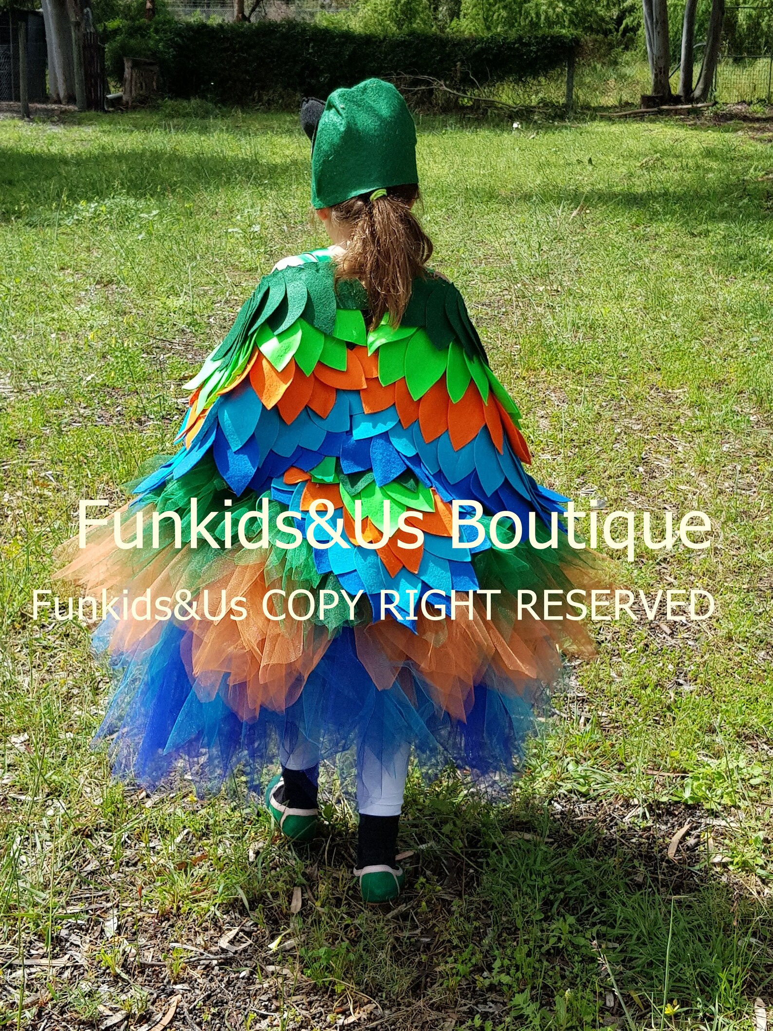 Harlequin Macaw Bird Wings Costume Kids Parrot Wings Tail Etsy