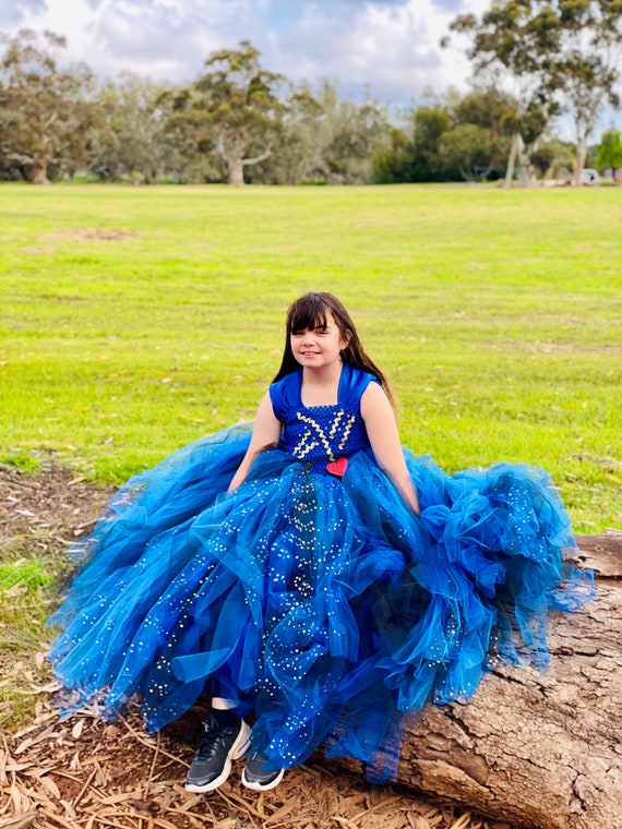 Sparkly Tutu Dress Stunning Black and Royal Blue Glittery Tulle
