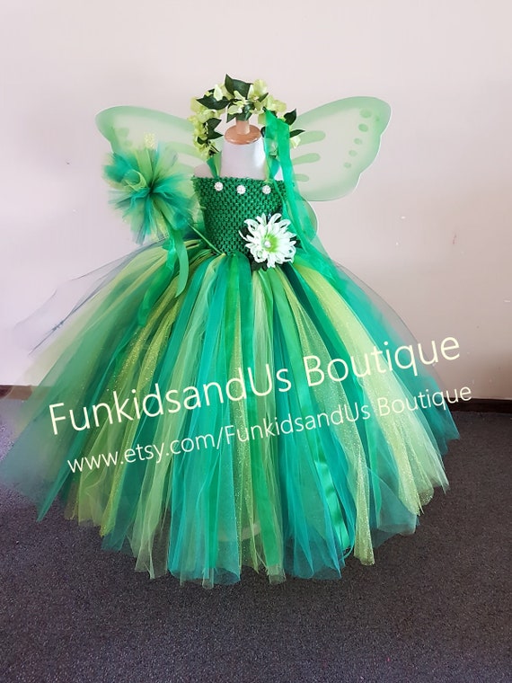 Garden Fairy Tutu Dress- Woodland Fairy Costume- Tinkerbell Inspired  Birthday Outfit - Etsy