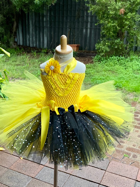 Tutu dress yellow and clearance black