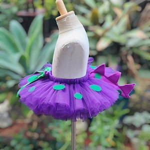 Jupe tutu violette de dinosaure : déguisement pour fille avec queue