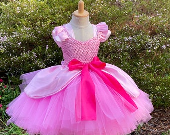 Pink  Dress  inspired Tutu Dress  Birthday Outfit, Halloween Costume-  Pink Tutu dress - Girls Size 6 12 18 Months 2T 3T 4T 5T 6 7 8 10 12