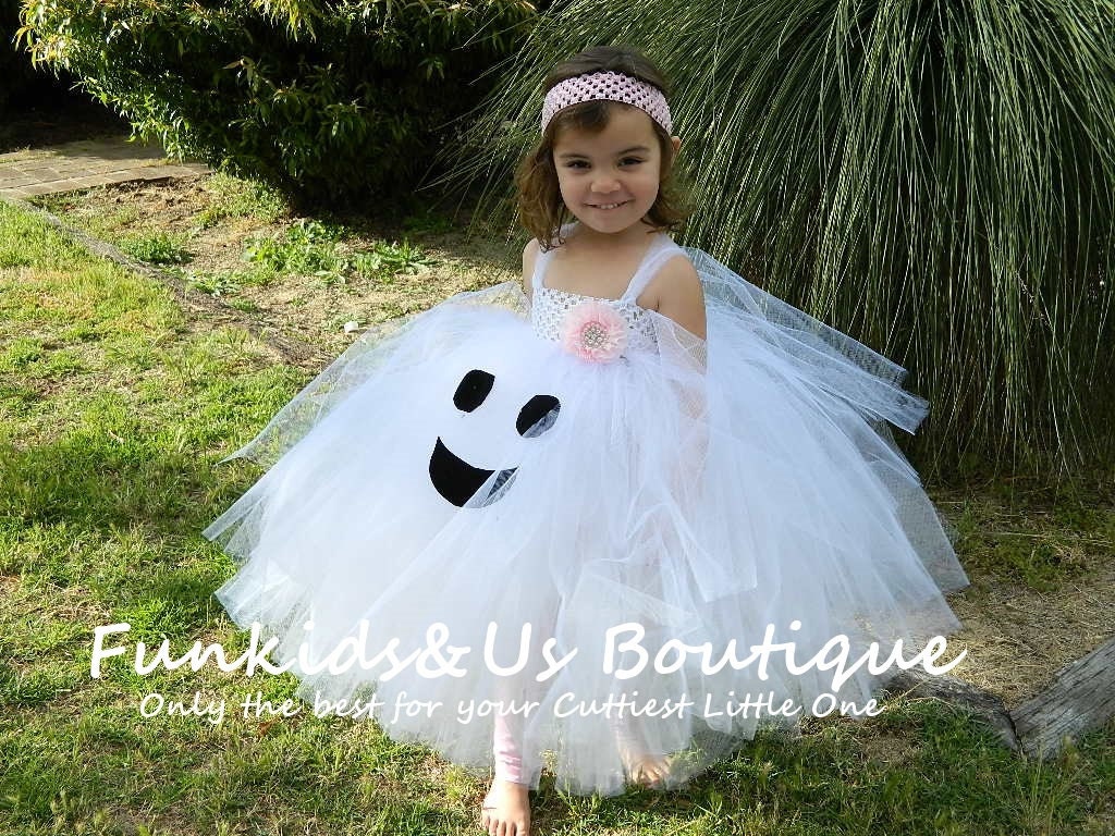 Halloween Dress-ghost Dress-white & Black Tutu Dresshalloween - Etsy