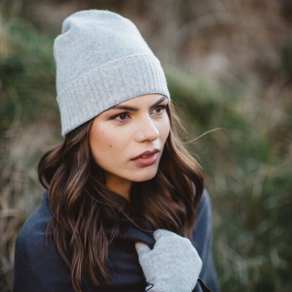 Pure Cashmere Beanie Hat