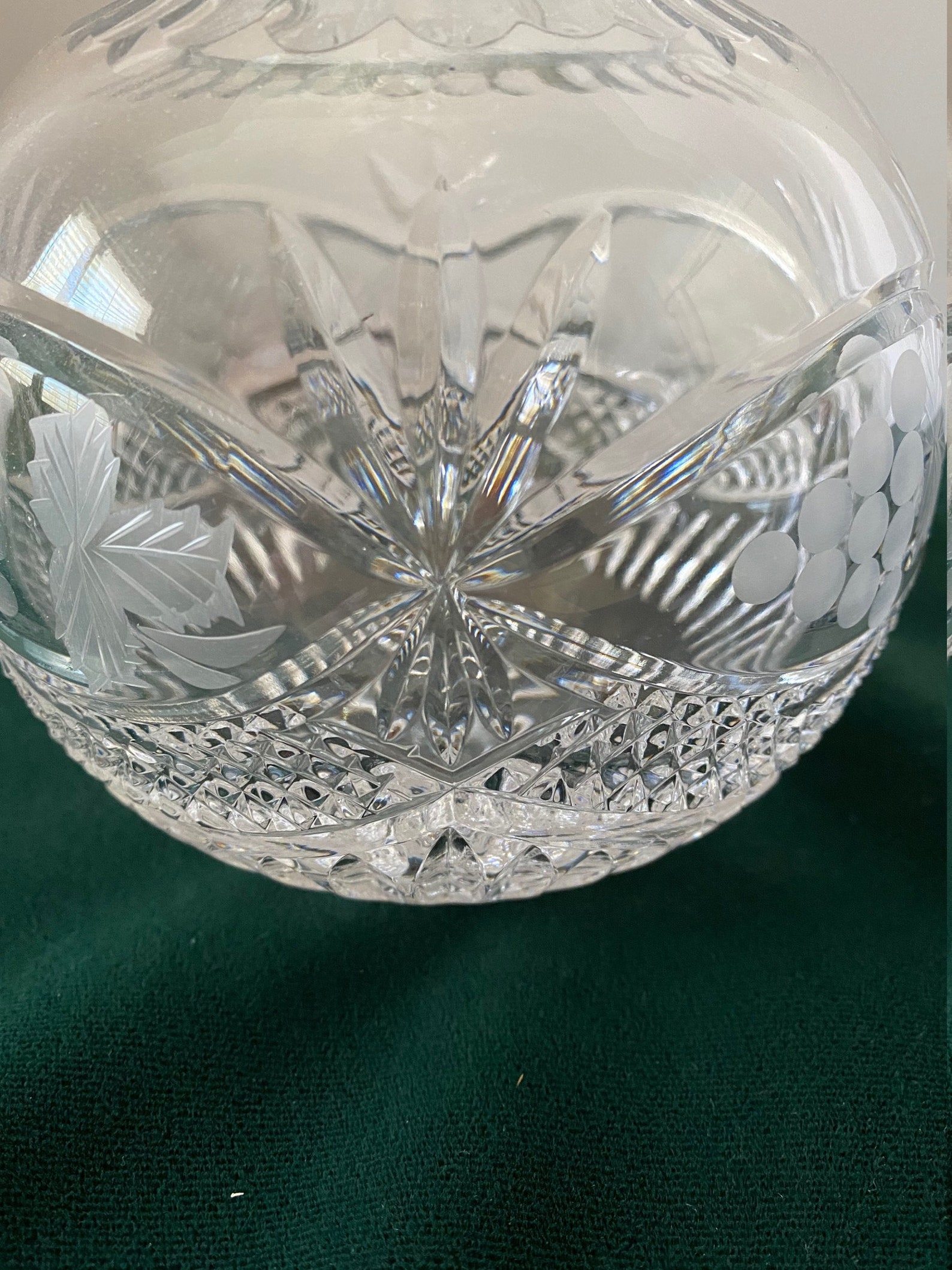 Cut Crystal Rose Vase Vintage Etsy