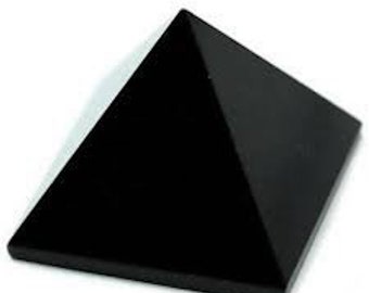 Obsidian Pyramid, Reiki Crystal Pyramid, Energized, Charged, Black Obsidian