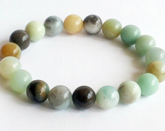 amazonite bead bracelet or amazonite stone bracelet diffuser bracelet, aromatherapy bracelet,Christmas