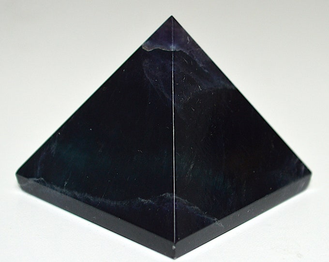 Blue Fluorite Chakra Energy Pyramid Healing Crystals and Stones, Rose Quartz Clear Quartz Tourmaline Gemstone Pyramid stones pendulum, Reiki