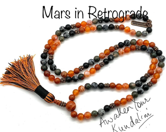 Crystals for Mars in Retrograde Mars Beads Necklace Planetary retrograde natal terraforming Veronica mars planet necklace healing crystals