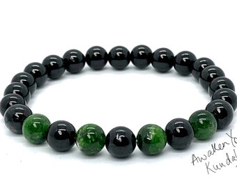 AAA  8mm Apache tears Mala Beads Bracelet, Diopside, Grief Support Bracelet, Loss, Bereavement Bracelet Grief Affirmation Emotional Support