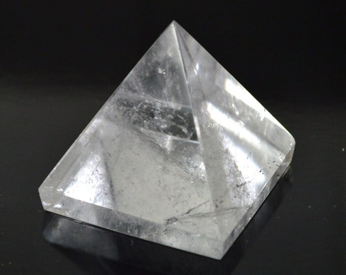 AAA Grade Nirvana Crystal Clear Quartz Pyramid Reiki Healing Chakra Approx 2" GemStone Genuine and Energized Quartz Crystal Balancer Pyramid