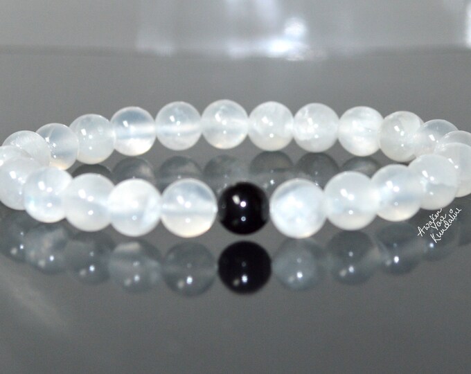 Reiki Infused Selenite Healing Bracelet - Crown Chakra - Chakra Jewelry - Yoga Jewelry - Reiki Bracelet - Boho Jewelry - Crystal Healing