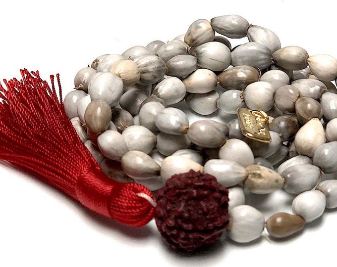 Vaijayanti Mala Beads Necklace, Indian Spiritual Gifts, Prayer Beads
