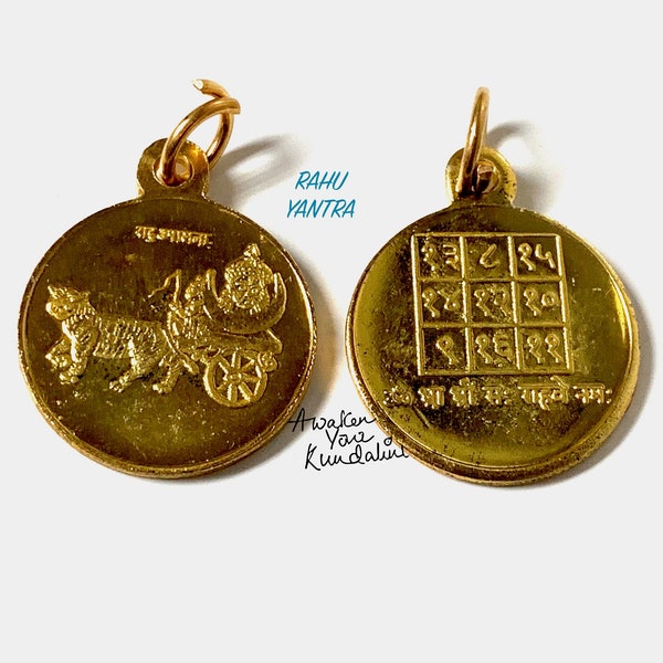 Energized and Blessed Rahu Yantra Amulet Kavach Pendant Christmas